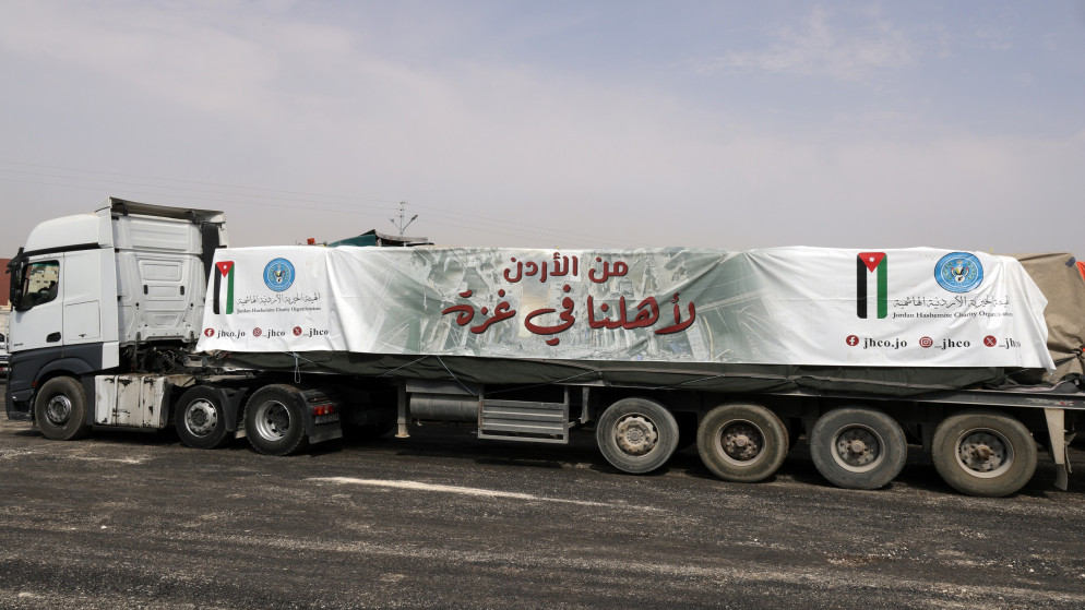 مهرجان الطعام والهيئة الهاشمية تسيران قافلة مساعدات إلى غزة